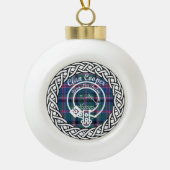 Scottish Clan Cooper Tartan und Wappen Keramik Kugel-Ornament (Vorderseite)