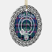 Scottish Clan Cooper Tartan und Wappen Keramik Ornament (Rechts)