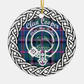 Scottish Clan Cooper Tartan und Wappen Keramik Ornament (Vorne)