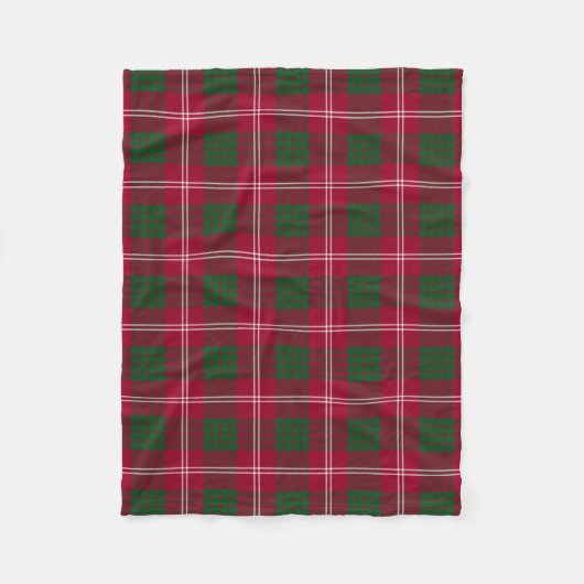 Scottish Clan Crawford Tartan Kariert Fleecedecke (Vorderseite)