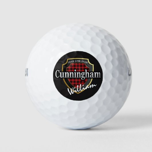 Scottish Clan Cunningham personalisieren Ihren Nam Golfball (Vorderseite)