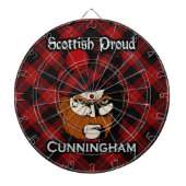 Scottish Clan Cunningham Tartan Dartboard Dartscheibe (vorne)