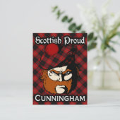 Scottish Clan Cunningham Tartan Postcard Postkarte (Stehend Vorderseite)