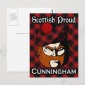 Scottish Clan Cunningham Tartan Postcard Postkarte (Vorne/Hinten)