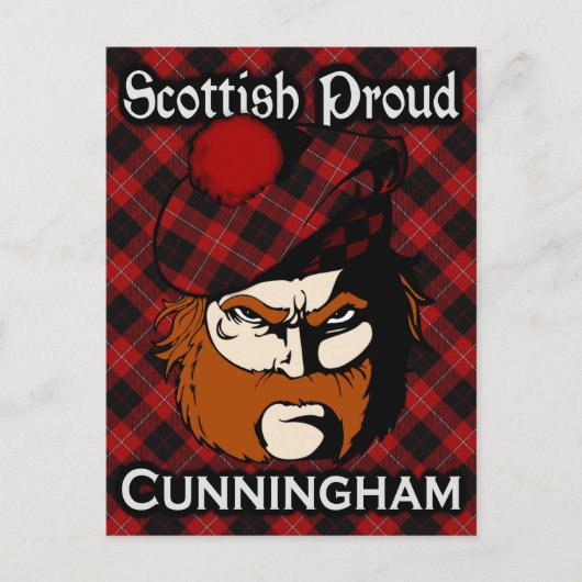 Scottish Clan Cunningham Tartan Postcard Postkarte (Vorderseite)