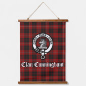 Scottish Clan Cunningham Wappen Abzeichen Wandteppich Mit Holzrahmen (Vorderseite)