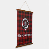 Scottish Clan Cunningham Wappen Abzeichen Wandteppich Mit Holzrahmen (Gewinkelt)