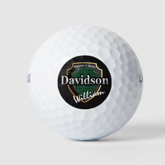 Scottish Clan Davidson personalisieren Ihren Namen Golfball (Vorderseite)