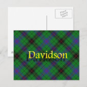 Scottish Clan Davidson Postkarte (Vorne/Hinten)