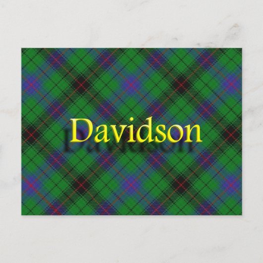 Scottish Clan Davidson Postkarte (Vorderseite)