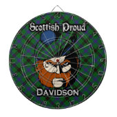 Scottish Clan Davidson Tartan Dartboard Dartscheibe (vorne)