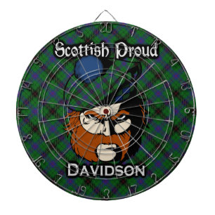 Scottish Clan Davidson Tartan Dartboard Dartscheibe