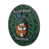 Scottish Clan Davidson Tartan Dartboard Dartscheibe (Vorderseite rechts)