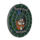 Scottish Clan Davidson Tartan Dartboard Dartscheibe (Vorderseite Links)
