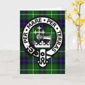 Scottish Clan Donald Tartan und Wappen Karte (Gelbe Blume)