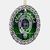 Scottish Clan Donald Tartan und Wappen Keramik Ornament (Rechts)