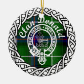 Scottish Clan Donald Tartan und Wappen Keramik Ornament (Vorne)