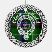 Scottish Clan Donald Tartan und Wappen Keramik Ornament (Hinten)
