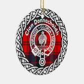 Scottish Clan Donnachaidh Tartan und Wappen Keramik Ornament (Rechts)