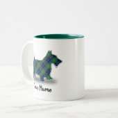 Scottish Clan Douglas Tartan Scottish Terrier Zweifarbige Tasse (Vorderseite Links)