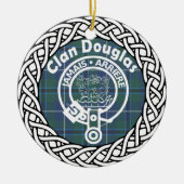 Scottish Clan Douglas Tartan und Wappen Keramik Ornament (Vorne)