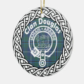 Scottish Clan Douglas Tartan und Wappen Keramik Ornament (Links)