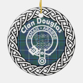 Scottish Clan Douglas Tartan und Wappen Keramik Ornament (Hinten)