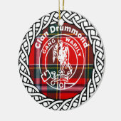Scottish Clan Drummond Tartan und Wappen Keramik Ornament (Links)