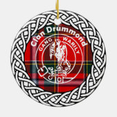 Scottish Clan Drummond Tartan und Wappen Keramik Ornament (Hinten)
