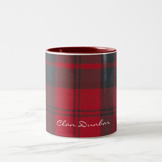 Scottish Clan Dunbar Tartan Designer Tasse (Mittel)