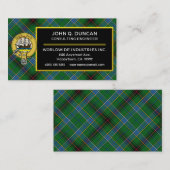 Scottish Clan Duncan Tartan Kariert Visitenkarte (Vorne/Hinten)