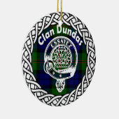 Scottish Clan Dundas Tartan und Wappen Keramik Ornament (Rechts)
