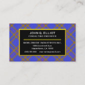 Scottish Clan Elliot Elliott Tartan Kariert Visitenkarte (Vorderseite)