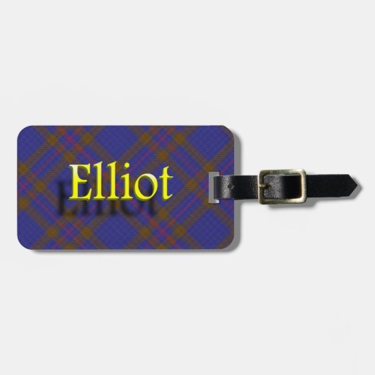Scottish Clan Elliot Luggage Tag Gepäckanhänger (Vorderseite horizontal)