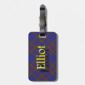 Scottish Clan Elliot Luggage Tag Gepäckanhänger (Rückseite vertikal)