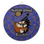Scottish Clan Elliot Tartan Dartboard Dartscheibe (vorne)