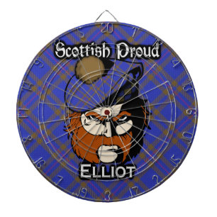 Scottish Clan Elliot Tartan Dartboard Dartscheibe