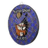 Scottish Clan Elliot Tartan Dartboard Dartscheibe (Vorderseite rechts)