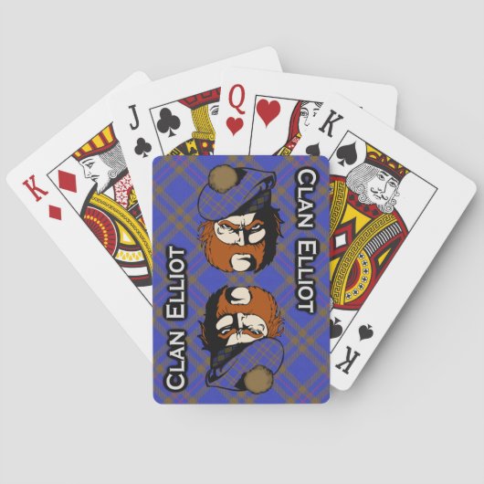 Scottish Clan Elliot Tartan Deck Spielkarten (Rückseite)