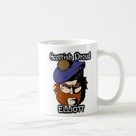 Scottish Clan Elliott Tartan Scottish Kaffeetasse (Rechts)