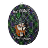 Scottish Clan Farquharson Tartan Dartboard Dartscheibe (Vorderseite rechts)