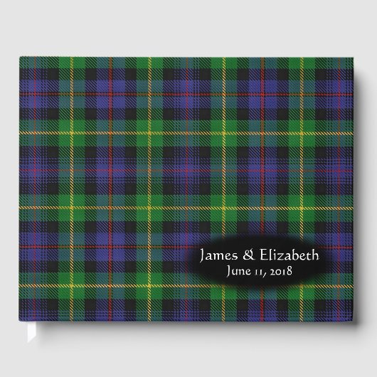 Scottish Clan Farquharson Tartan Kariert Wedding Gästebuch (Vorderseite)
