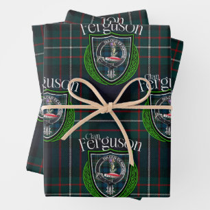 Scottish Clan Ferguson Tartan & Wappen Geschenkpapier Set