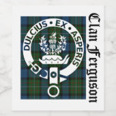 Scottish Clan Ferguson Wappen Abzeichen Weinetikett (Einzelnes Label)