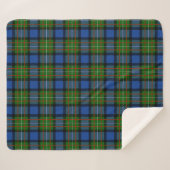Scottish Clan Fergusson Tartan Kariert Sherpadecke (Vorderseite (Horizontal))