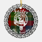 Scottish Clan Foster Tartan und Wappen Keramik Ornament (Vorne)