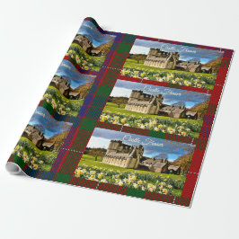Scottish Clan Fraser Castle Tartan Wrapping Paper Geschenkpapier