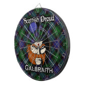 Scottish Clan Galbraith Tartan Dartboard Dartscheibe (Vorderseite rechts)