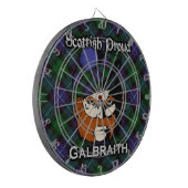 Scottish Clan Galbraith Tartan Dartboard Dartscheibe (Vorderseite Links)