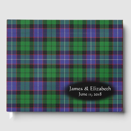 Scottish Clan Galbraith Tartan Kariert Wedding Gästebuch (Vorderseite)